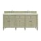James Martin Vanities 72'' Double Vanity, Whitewashed Oak w/ 3 CM Eternal Marfil Quartz Top 424-V72-WWO-3EMR - alternate 1
